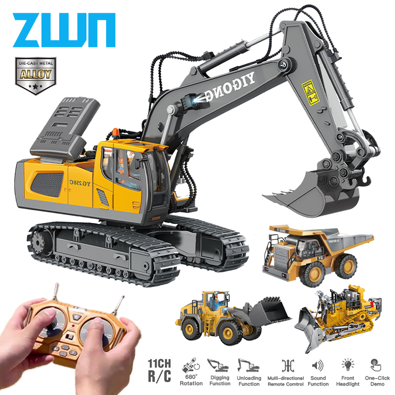 Drone Or Rc Car - ZWN 2.4G Remote Control Excavator Dump