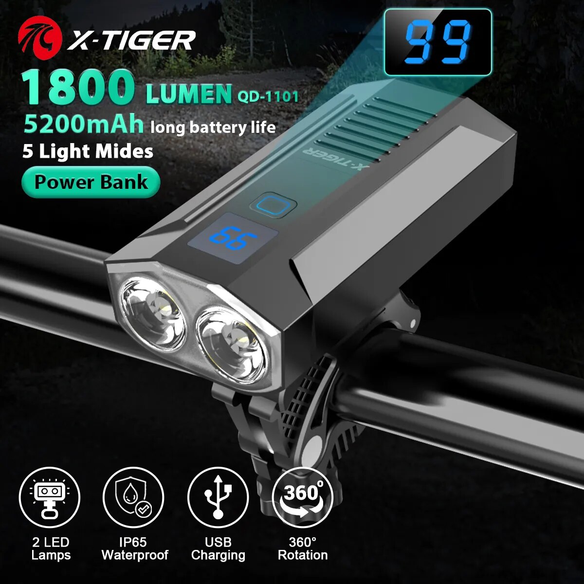 X-Tiger Bike Light Headlight B - đánh giá và giá Drone Keh Rc K11 Turbo