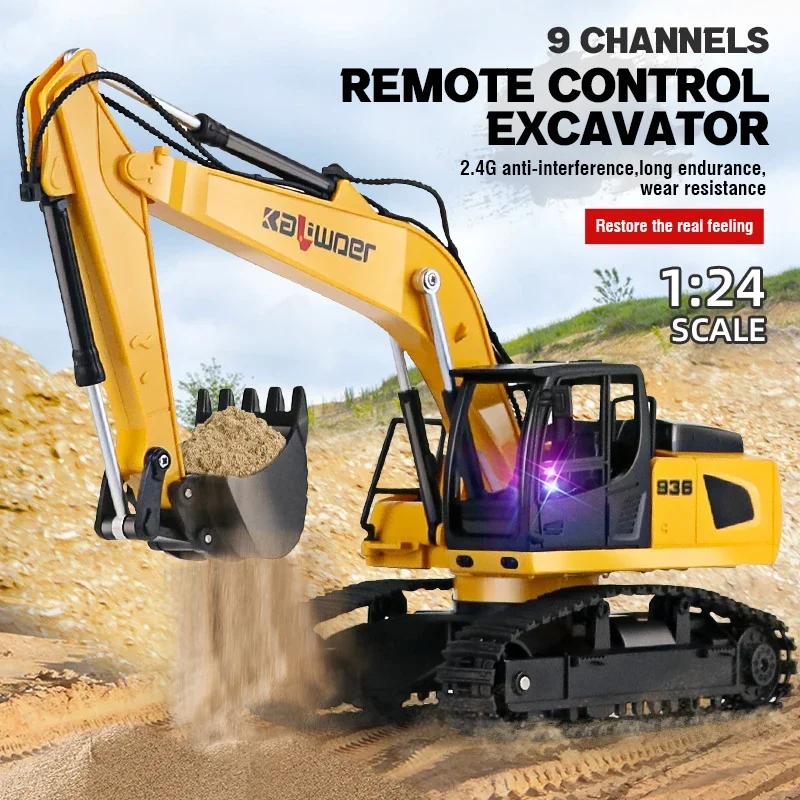 Huina Rc Excavator 1/24 9Ch Re - đánh giá và giá Drone Or Rc Car
