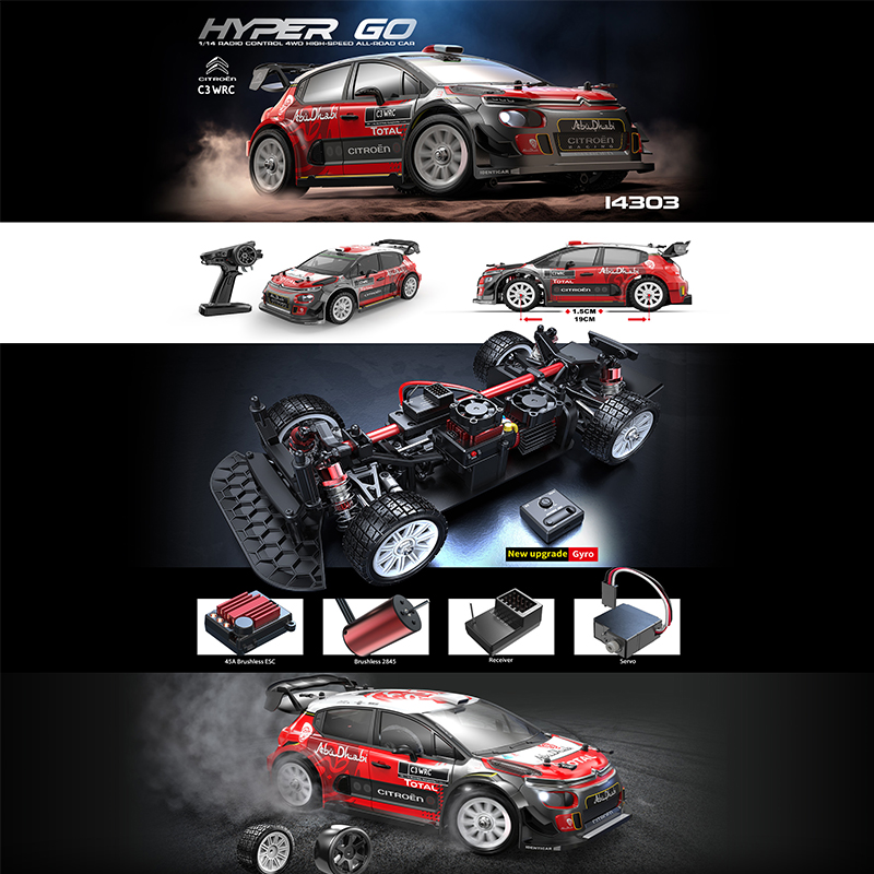 MJX HYPER GO 14304 14303 1/14  - đánh giá và giá Rc Drift Car Kit